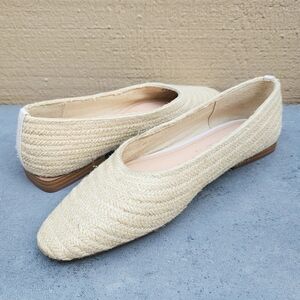 Zara Cream Woven Flats